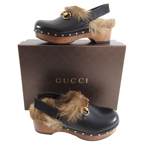 gucci bag fur|gucci clogs for women.